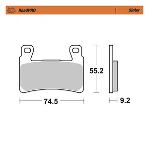 Moto-Master Moto-Master RoadPro front brake pads. Sintered