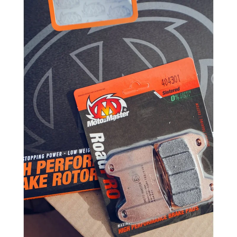 Moto-Master RoadPro front brake pads. Sintered