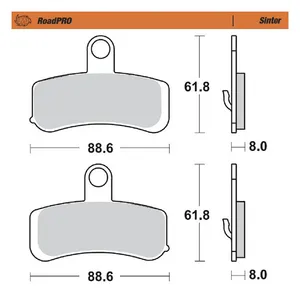 Moto-Master Moto-Master RoadPro front brake pads. Sintered