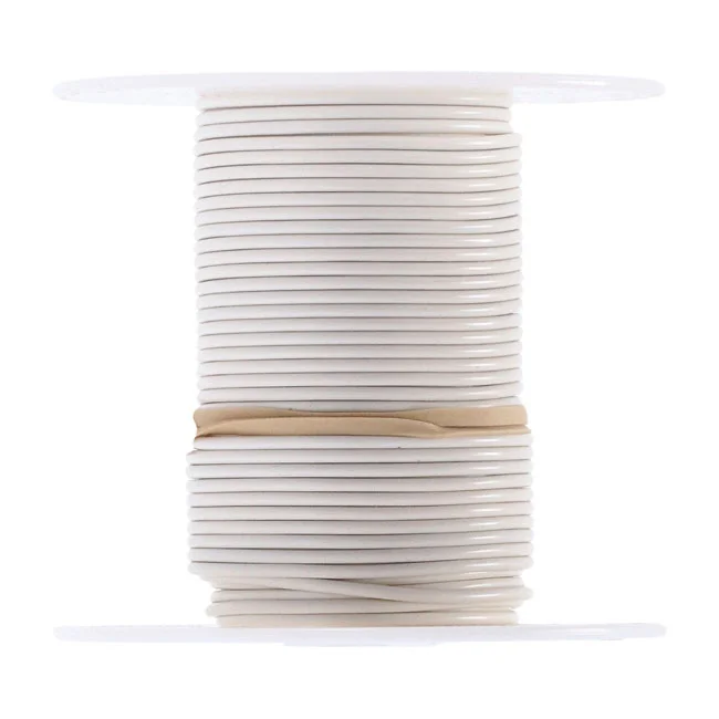 Standard Wire on spool, 18 gauge. 100 ft. White