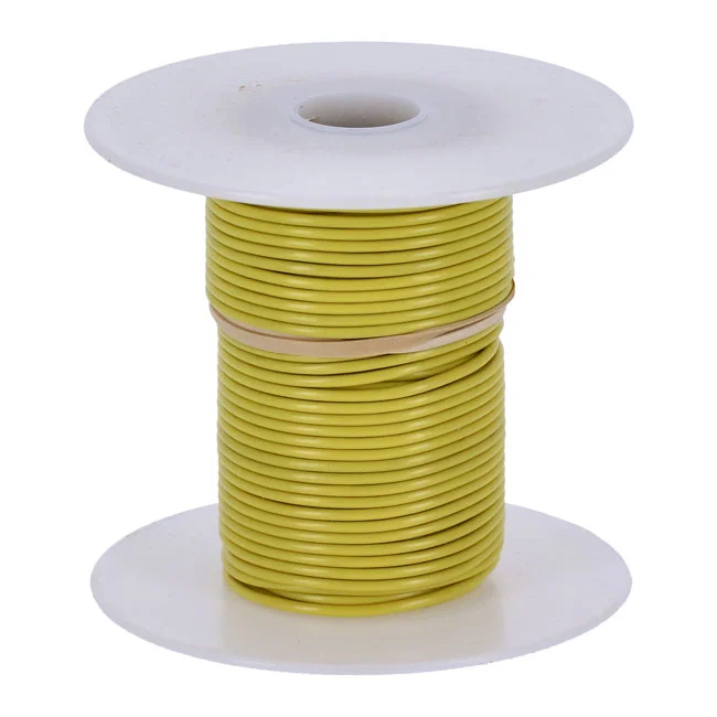 Standard Wire on spool, 18 gauge. 100 ft. Yellow
