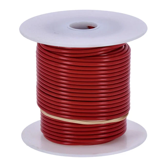 Standard Wire on spool, 14 gauge. 100 ft. Red