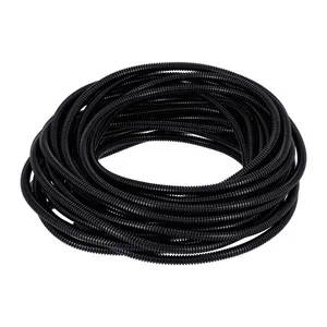 Standard PVC split wiring loom. 50ft, 1/4" I.D. (6.35mm). Black