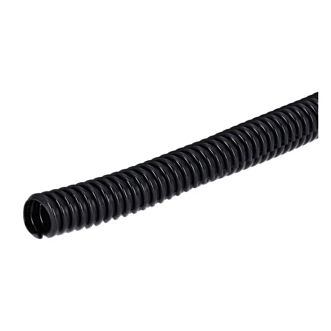 Standard PVC split wiring loom. 50ft, 3/8" I.D. (9.53mm). Black