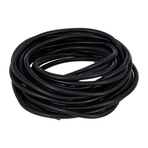 Standard PVC split wiring loom. 50ft, 3/8" I.D. (9.53mm). Black