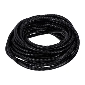 Standard PVC split wiring loom. 50ft, 7/16" I.D. (11.1mm). Black
