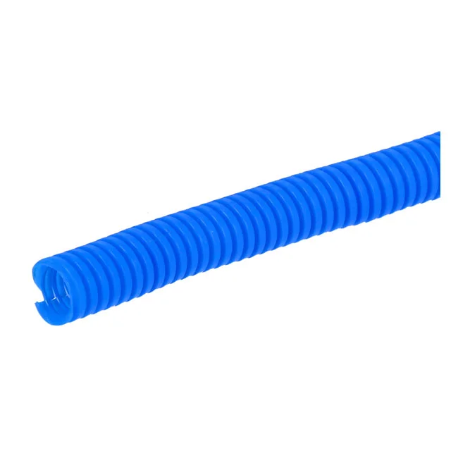Standard PVC split wiring loom, 12ft, 3/8" I.D. (9.53mm). Blue