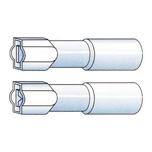 Standard Connectors, Slide-On terminal, crimp/shrink. Blue, 1/4"