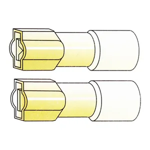 Standard Connectors, Slide-On terminal, crimp/shrink. Yellow, 1/4"