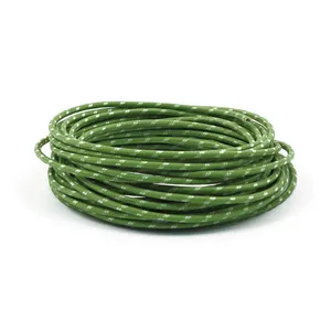 MCS Classic cloth covered wiring, 25ft. roll. Green/white