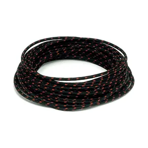 MCS Classic cloth covered wiring, 25ft. roll. Black/red