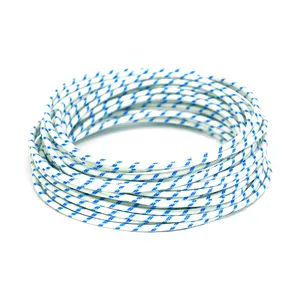 MCS Classic cloth covered wiring, 25ft. roll. White/blue