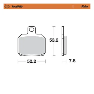 Moto-Master Moto-Master RoadPro rear brake pads. Sintered