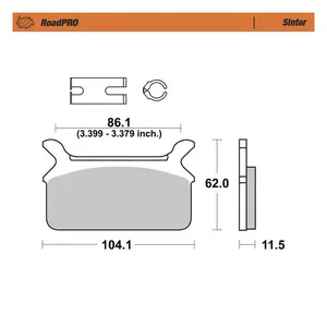 Moto-Master Moto-Master RoadPro rear brake pads. Sintered
