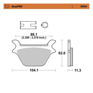 Moto-Master Moto-Master RoadPro rear brake pads. Sintered