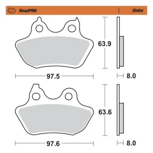 Moto-Master Moto-Master RoadPro rear brake pads. Sintered