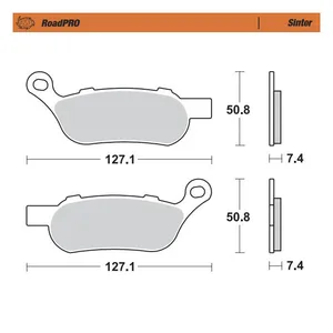 Moto-Master Moto-Master RoadPro rear brake pads. Sintered