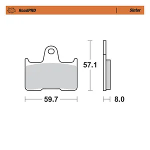 Moto-Master Moto-Master RoadPro rear brake pads. Sintered