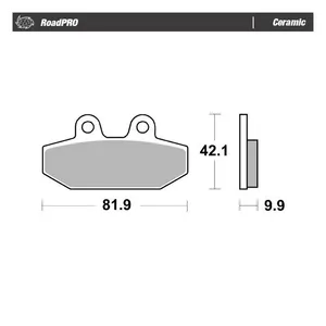 Moto-Master Moto-Master, RoadPro rear brake pads. Ceramic