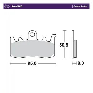 Moto-Master Moto-Master RoadPro front brake pads racing series. Carbon