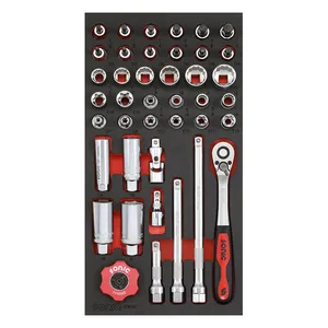 Sonic Sonic, 3/8" drive socket set. 41-piece. US / SAE sizes