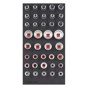 Sonic Sonic, 1/2" drive socket & bit set. 38-piece. US/SAE sizes
