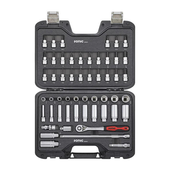 Sonic Combination socket set 3/8'''', 53-piece. US/SAE sizes