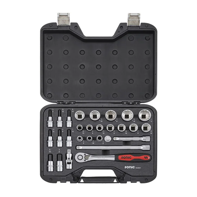 Sonic Combination socket set 1/2'''', 28-piece. US/SAE sizes