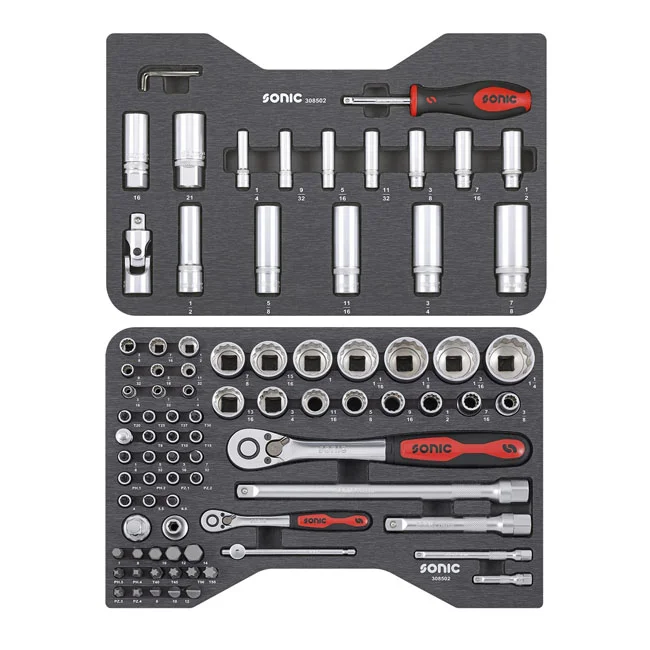 Sonic Combination socket/bit set 85-piece. US/SAE