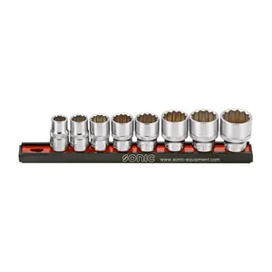 Sonic Sonic, socket rail set 3/8". 8-piece. US/SAE