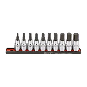 Sonic Sonic, hex bit socket rail set 1/2". 10-piece. US/SAE