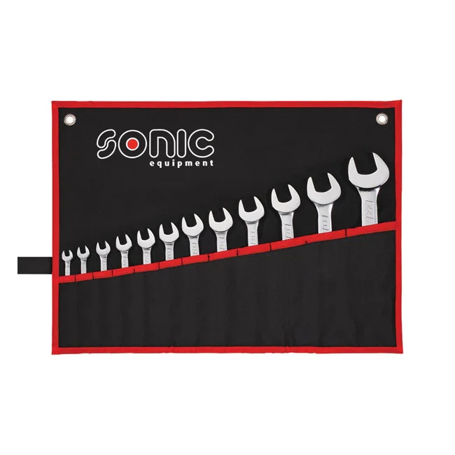 Sonic Open/box end wrench set. 12-piece. US/SAE