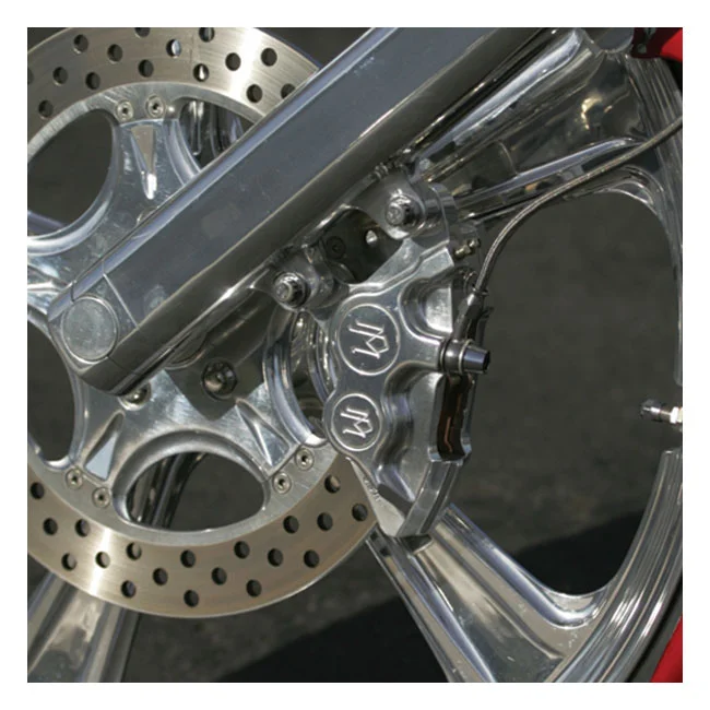 Performance Machine PM, 4-p 137x4b caliper. Bolt-on, 11.5" left front. Polished