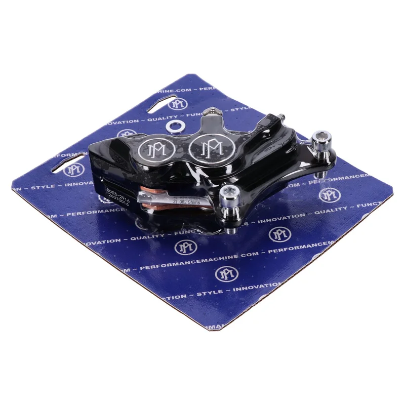 Performance Machine PM, 4-p 137x4b caliper. Bolt-on, 11.5" right front. Black CC
