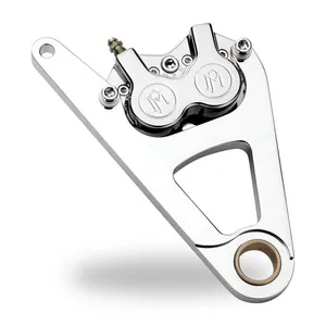 Performance Machine PM, Right front 4-p caliper bracket, 11.5". Polished
