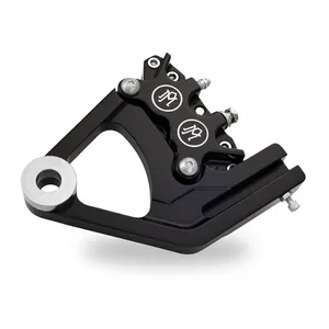 Performance Machine PM, 4-piston one-piece caliper/bracket, rear. Black CC