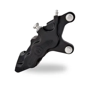 Performance Machine PM, 6 piston differential bore caliper right side. Black Ops