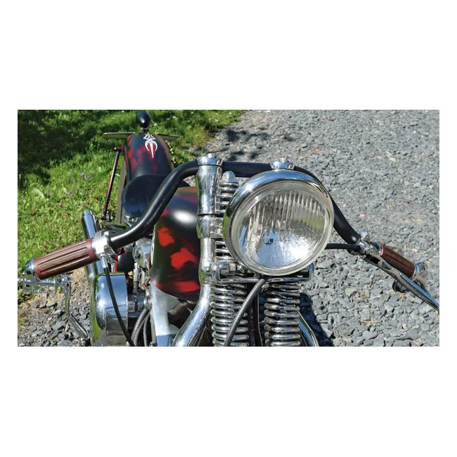 Riverside Custom Bakelite® retro handlebar grip set. Chrome