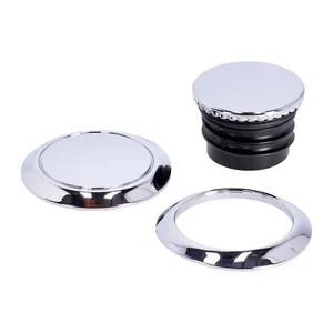 MCS Pop-up gas cap, left & right set. Chrome