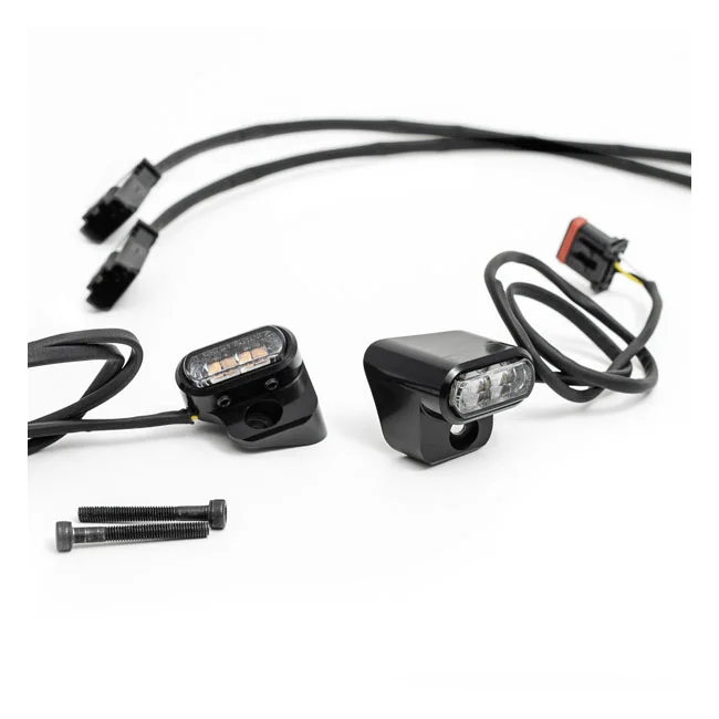 Killer Custom Front LED turn signals. DRL running lights