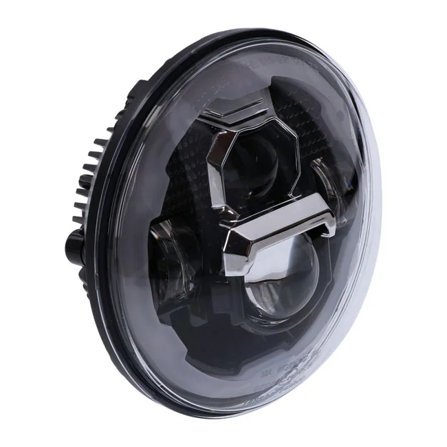 MCS Bright, 7" LED headlamp unit. Black - 955822