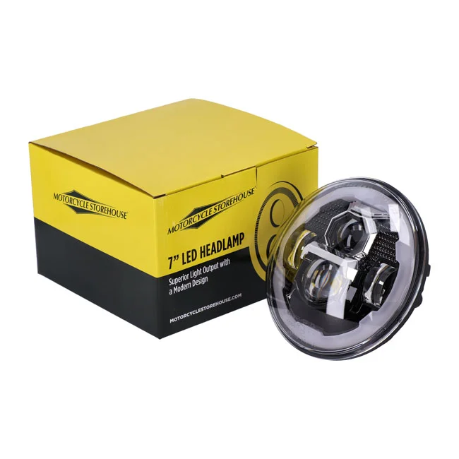 MCS Bright, 7" LED headlamp unit. Black - 955822