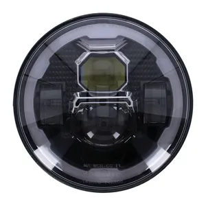 MCS Bright, 7" LED headlamp unit. Black