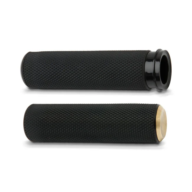 Arlen Ness GRIPS - KNURLED - TBW - BRASS