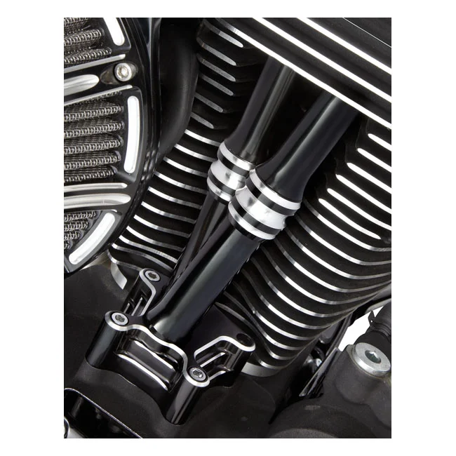 Arlen Ness Ness, TC 10-Gauge pushrod cover set. Black
