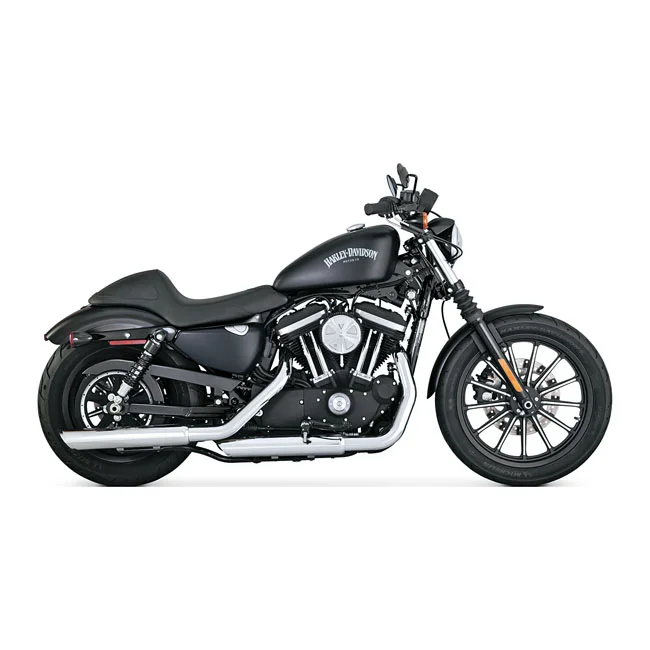 Vance & Hines & Hines, Twin slash 3" slip-on PCX mufflers. chrome