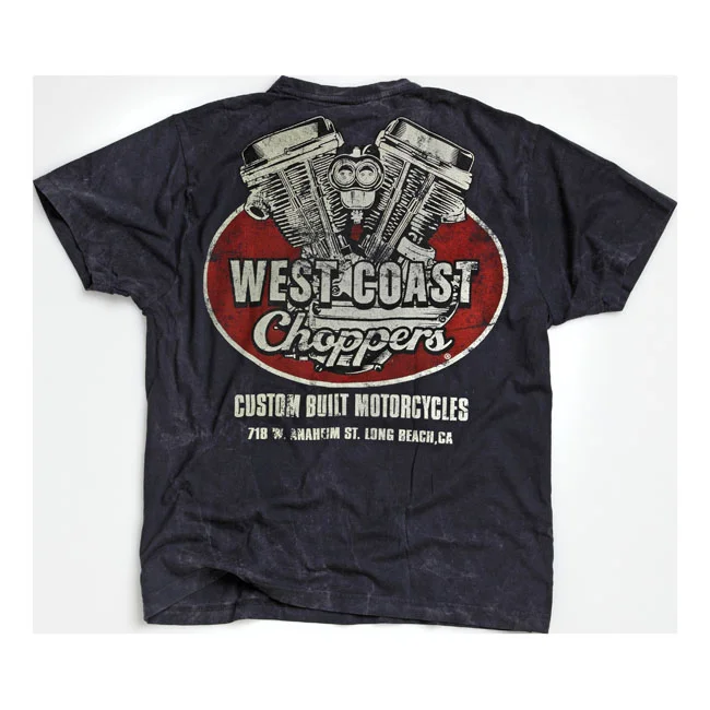 West Coast Choppers WCC Panhead vintage t-shirt navy