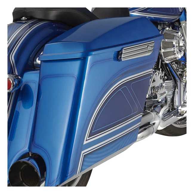 Arlen Ness Ness, saddlebag latch cover set. 10-Gauge, chrome