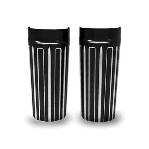 Arlen Ness Arlen Ness, fork boots 10-Gauge +2". Black contrast machined