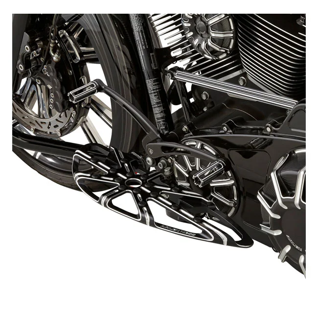 Arlen Ness Ness, 10-Gauge rider floorboards. Black CC